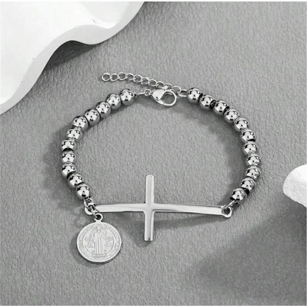 Cross Beaded Bracelet